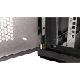 Шкаф 19" телекоммуникационный настенный, 4U 280x600х450 мм, дверь перфорация, черный